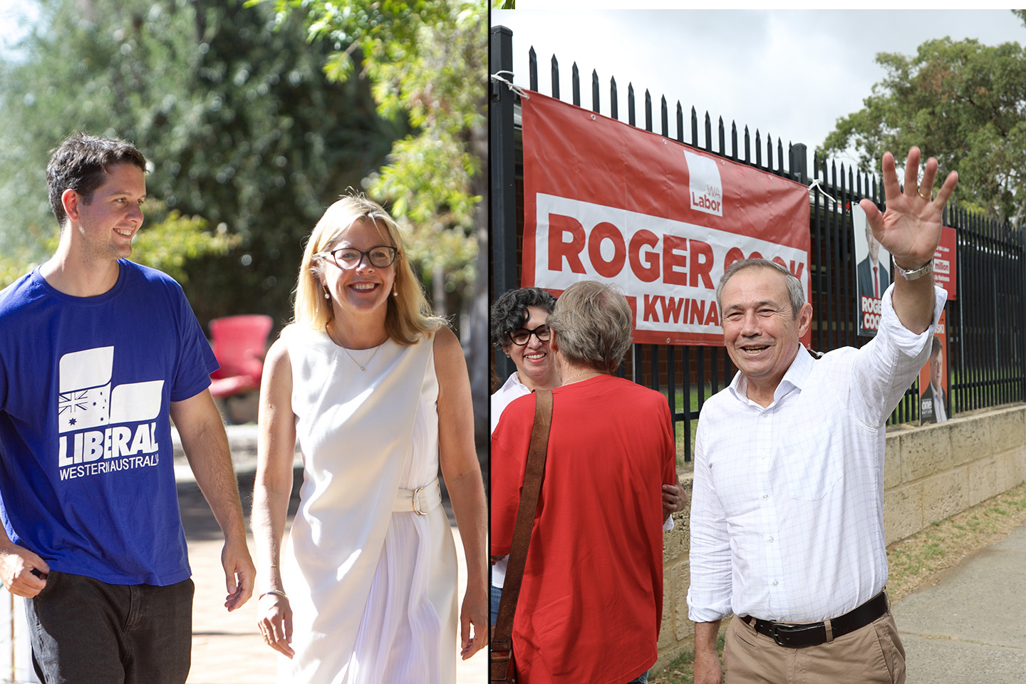 Libby Mettam and Roger Cook.