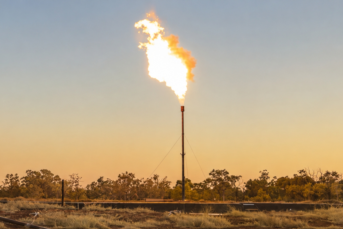 Beetaloo Energy Carpentaria 5H flare during testing BNBWA