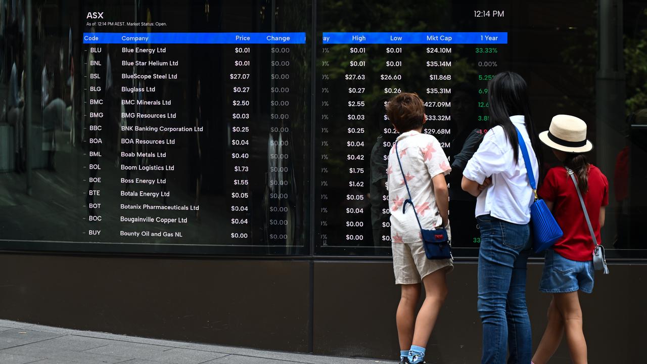 Pedestrians at the Australian Securities Exchange