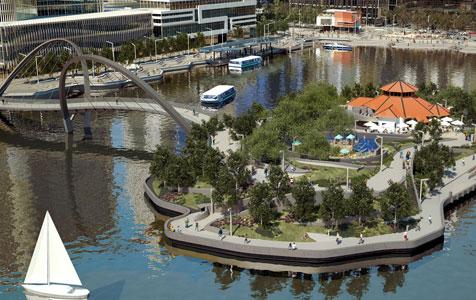Bridge, public art shaping up at Elizabeth Quay