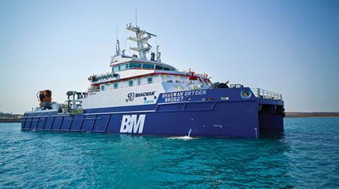 Bhagwan looks across the waves