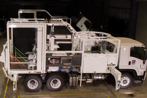 Fastbrick prototype on track