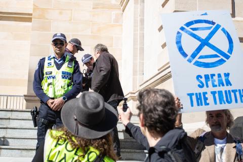 Activists arrested in parliament showdown