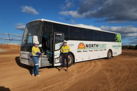 Northfleet stations electric bus at Mount Holland