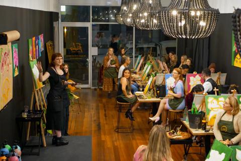 Painters and sippers get it together