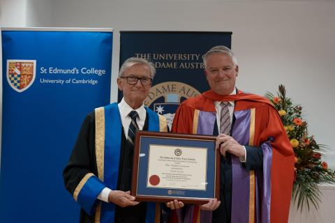 Notre Dame awards doctorate to Cormann