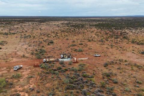 Octava spots visible antimony in drill holes