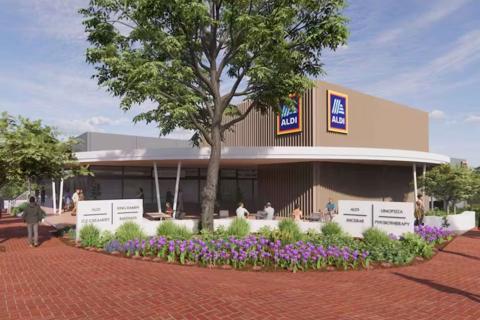 The proposed Aldi development on Captain Stirling shops in Nedlands.