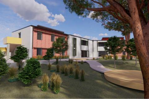 A render of the boarding school proposed at La Salle College.
