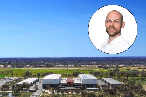 Perth Film Studios and Tom Avison (inset).