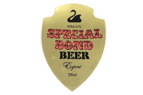 1980s Special Bond beer label.