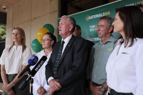 Nationals WA leader Shane Love and party members. 