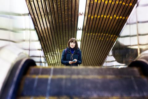 Escalator stock photo.