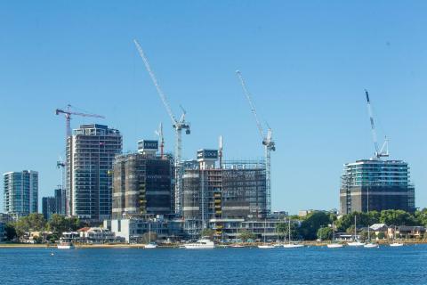 Apartments under construction in Applecross.