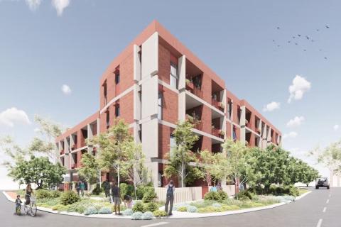 A render of the proposed Brown Street apartments in Busselton.