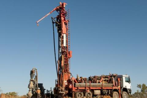 A drill rig in action at King River Resources’ Kurundi gold project near Tennant Creek in the Northern Territory. Credit: File