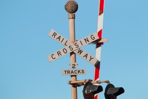 A railway level crossing. Photo: Tom Zaunmayr.