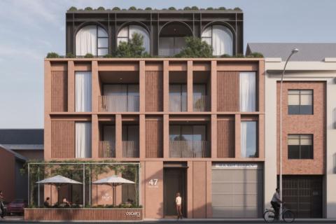 A render of the proposed development on Pakenham Street, Fremantle. Image: Space Collective Architects/City of Fremantle document