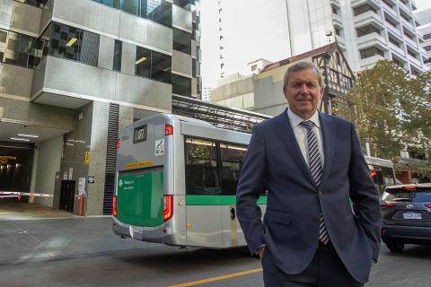 Environment Minister Reece Whitby outside the new EPA hub. Photo: Tom Zaunmayr