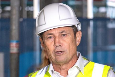 Labor leader Roger Cook promised his party would invest $75 million to develop the proposed steel fabrication facilities