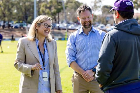 Outgoing Liberal leader Libby Mettam with Adam Hort. Photo: Liberal Party.