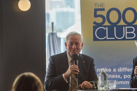 Former premier Colin Barnett at the 500 Club. Photo: Tom Zaunmayr.