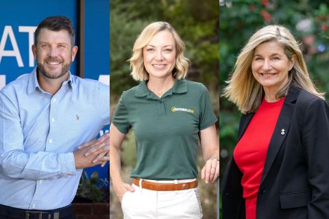 Matt Moran, Mia Davies and Trish Cook.