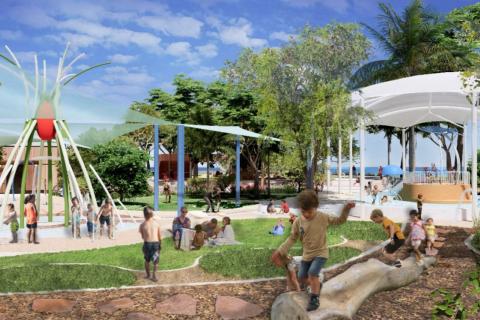 A render of Stage 2 of the Cable Beach foreshore project.