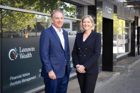 Jane Tandy coaxed Aaron Constantine (left) out of retirement to help launch Leeuwin Wealth