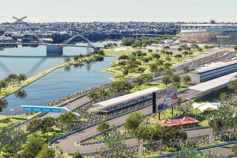 Render of the Burswood street circuit. Picture: WA Labor.