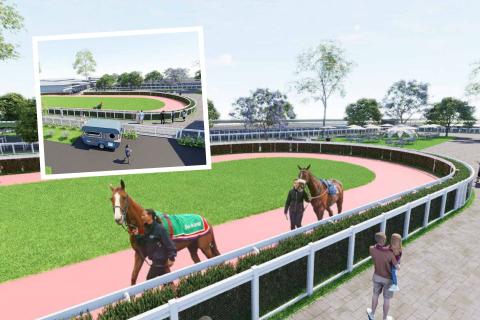 The proposed on-course stables complex at Ascot Racecourse. Images: via DAP documents.