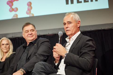 Peter Lee (left) and Adrian Fini. Photo: David Broadway