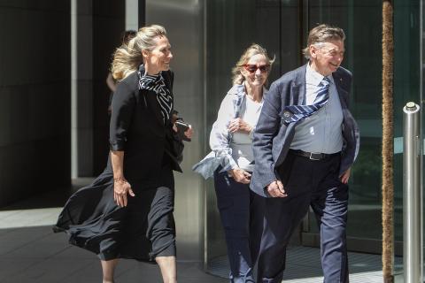 Tonya McCusker (left) and Malcolm McCusker leaving the Supreme Court of WA. Photo: Tom Zaunmayr