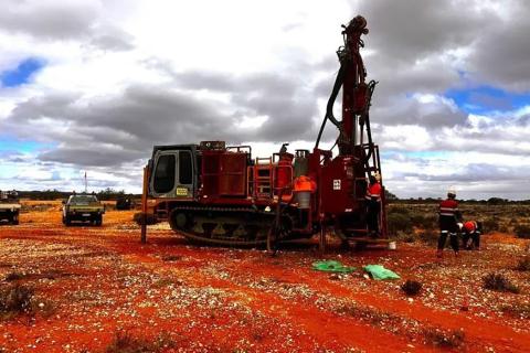 Drilling at Victory's North Stanmore project.