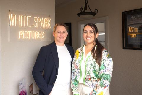 Benn Ellard and Briege Whitehead see a growing market for virtual reality films. Photo: Michael O'Brien