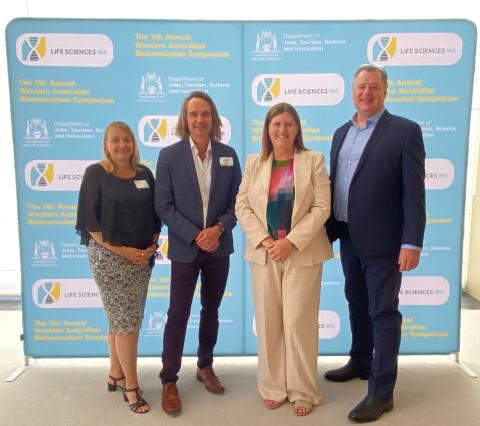 2024 Biosymposium organisers: Dr Samantha South, Dr Tobias Schoep, Gary Cox, and Jodie Hanns MLA