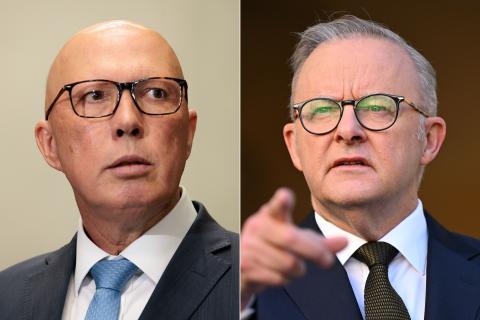 Opposition leader Peter Dutton and Prime Minister Anthony Albanese. Photo: AAP Image/Richard Wainwright, Lukas Coch.