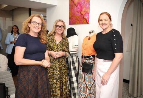 The Hon Jessica Stojkovski MLA and the Hon Dr Katrina Stratton MLC showed their support with Dress for Success WA chief executive Natalie Sangalli.
