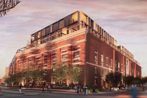 Artist's impression of the Elders Wool Stores in Fremantle.