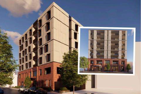 St Bart's proposed to build residential aged care facilities on Brown Street (background) and Kensington Street (inset). Images: Hodge Collar Preston via City of Perth documents