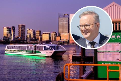 A re-elected Albanese government will pour $60m into expanded Perth's ferry network.
