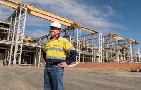 Chen Zeng at the Sino Iron project in the Pilbara. Photo: Tony McDonough