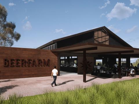 An architectural render of Beerfarm in Glenworth Valley which is undergoing construction. Image: Supplied