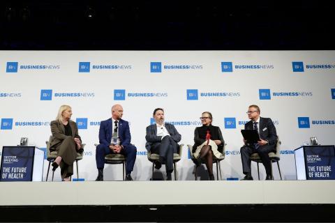 L-R: Judith Barker, Kevin Brown, Shane Kelly and Fiona Wood with moderator Mark Pownall. Photo: John Koh