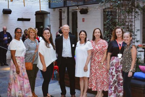 MSWA chair Horst Bemmerl with the NeuroCare nurses. Image: MSWA