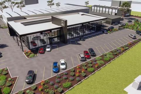 The proposed Mazda showroom in Midvale. Image: Palumbo via WAPC documents