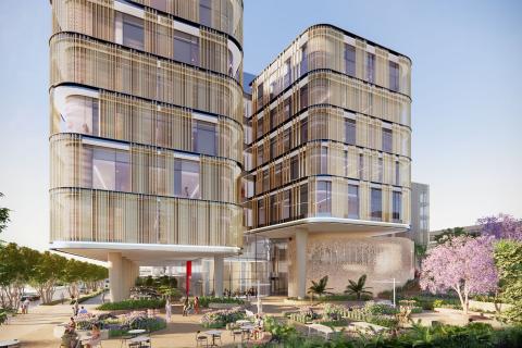 A render of the new clinical building. Image: St John of God Subiaco Hospital