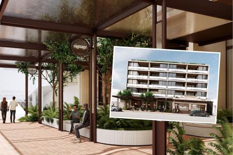 Renders of the proposed Wembley apartments on Cambridge Street. Images: Rothelowman