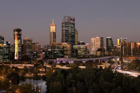 The view of Perth city from Kings Park.