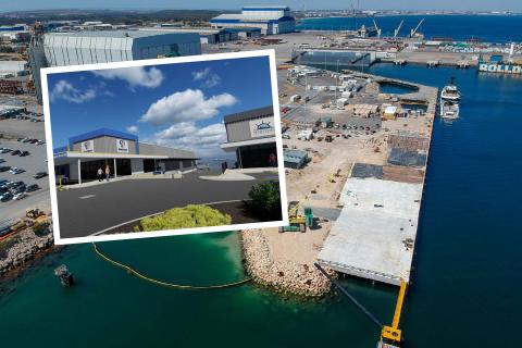 Inset: a render of the proposed warehouses in Henderson.